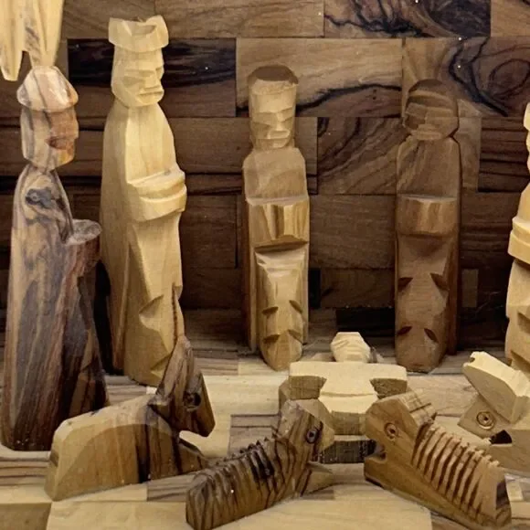 Hand Carved Wooden Nativity Set Made In Bethlehem West Bank Christmas ‼️Read‼️ - Picture 6 of 13